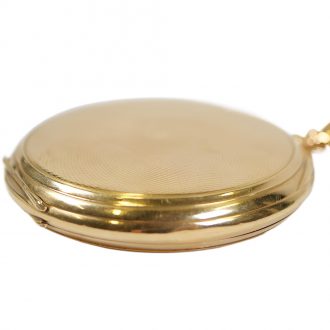 Swiss 18K gold hunting cased lever watch with 24h dial Circa 1910