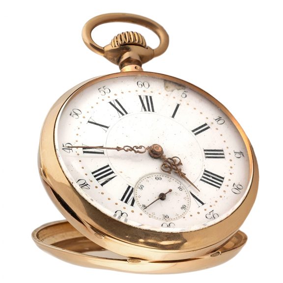 Swiss 18K yellow gold open faced pocket watch Circa 1900 Swiss 18K yellow gold open faced pocket watch Circa 1900