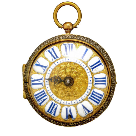 Gilt and shagreen Oignon pocket watch Circa 1710