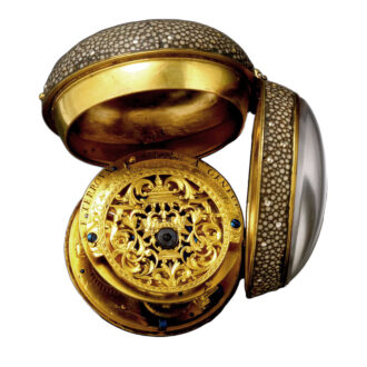 Gilt and shagreen Oignon pocket watch Circa 1710