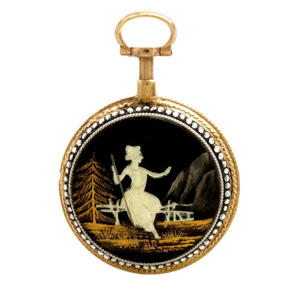 Gold ladies quarter repeater cylinder watch Circa 1790