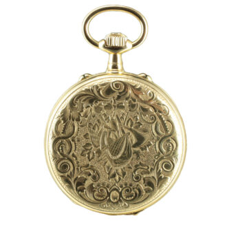 Swiss 18K gold captain's watch with two time zones Circa 1860