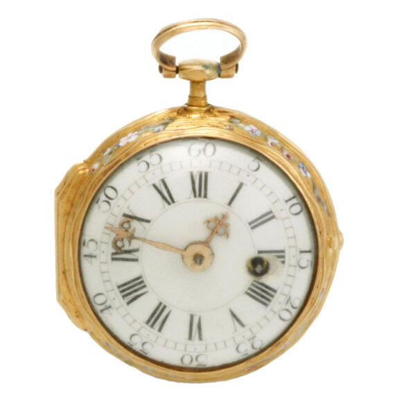 Gold and namelled verge pocket watch Circa 1760 Gold and namelled verge pocket watch Circa 1760