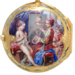 Gold and enamelled French verge pocket watch Circa 1760
