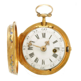 Gold and namelled verge pocket watch Circa 1760