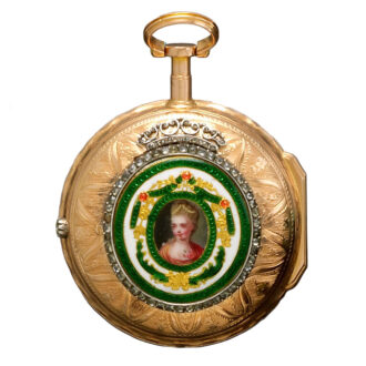 Gold and enamelled verge pocket watch Circa 1760 Gold and enamelled verge pocket watch Circa 1760