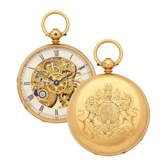 English gold lever watch with Masonic engravings Circa 1862 English gold lever watch with Masonic engravings Circa 1862