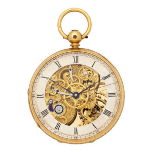 English gold lever watch with Masonic engravings Circa 1862