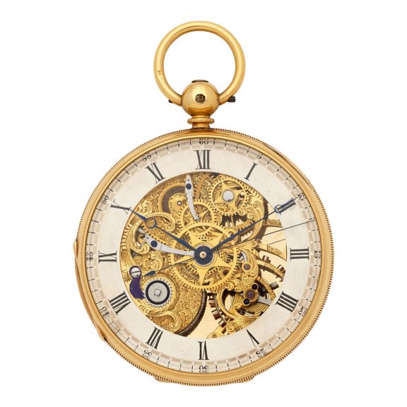 English gold lever watch with Masonic engravings Circa 1862