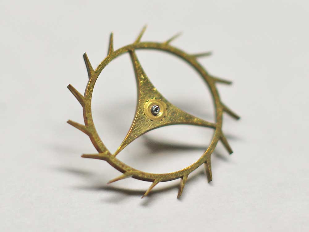 Escape wheel of a English lever escapement