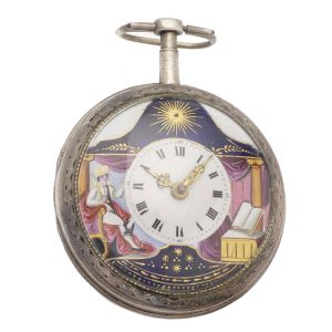 Fine German enamel painted verge pocket watch Circa 1810