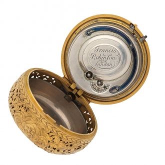 English fine 20 carat gold quarter repeating watch Circa 1710