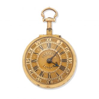 English gold quarter repeating repousse verge Circa 1720