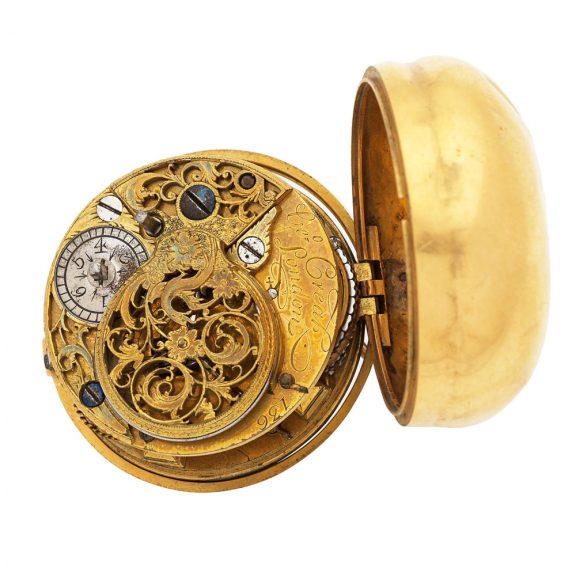 English 18 carat gold and shagreen cased verge watch Circa 1750 English 18 carat gold and shagreen cased verge watch Circa 1750