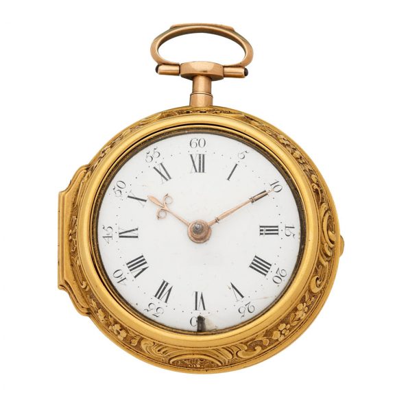 English decorative 18K gold pair cased pocket watch Circa 1797 English decorative 18K gold pair cased pocket watch Circa 1797