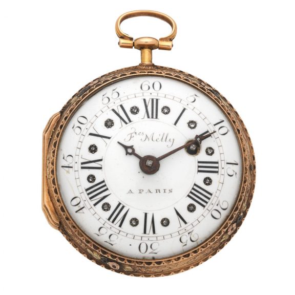 fine French gilt and enamel verge watch with portrait Circa 1790 fine French gilt and enamel verge watch with portrait Circa 1790