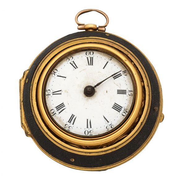 English 18 carat gold and shagreen cased verge watch Circa 1750 English 18 carat gold and shagreen cased verge watch Circa 1750