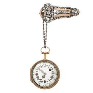 Swiss attractive skeletonized gold verge watch Circa 1800