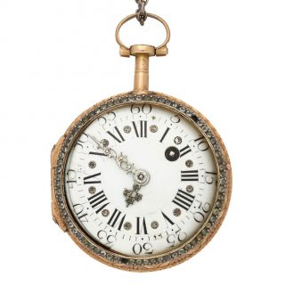Swiss attractive skeletonized gold verge watch Circa 1800