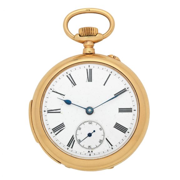 English gold open faced quarter repeating watch Circa 1929