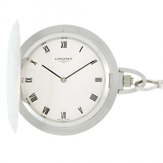 Swiss 18 carat white gold extra flat keyless dress watch Circa 1900