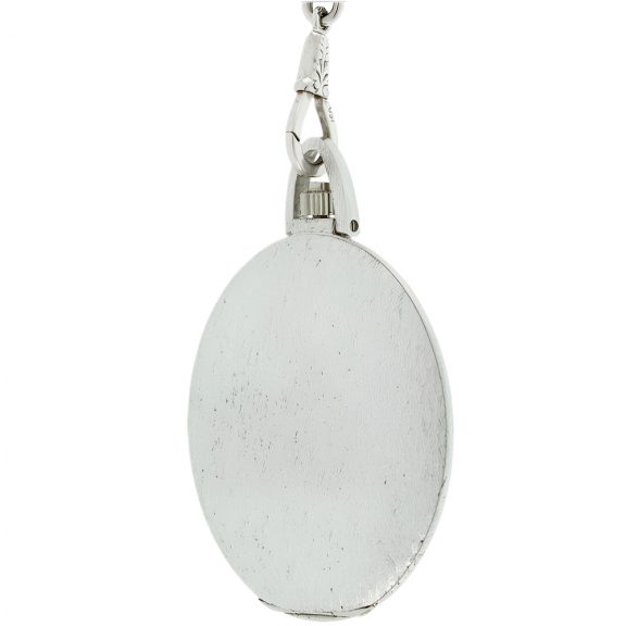 Swiss 18 carat white gold extra flat keyless dress watch Circa 1900 Swiss 18 carat white gold extra flat keyless dress watch Circa 1900