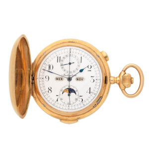 Swiss 18K gold quarter repeating complicated watch Circa 1900