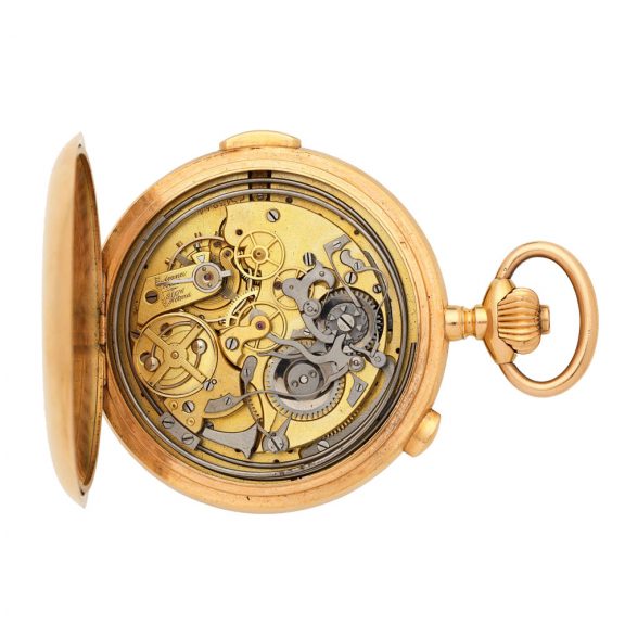Swiss 18K gold quarter repeating complicated watch Circa 1900 Swiss 18K gold quarter repeating complicated watch Circa 1900