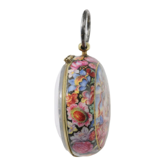 German polychrome enamel single-handed pendant watch Circa 1650t 5 - 2 German polychrome enamel single-handed pendant watch Circa 1650