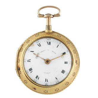English 18 carat gold quarter repeating verge watch Circa 1749