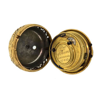 English 18 carat gold quarter repeating verge watch Circa 1749