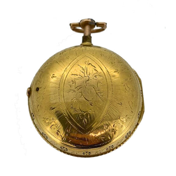 English 18 carat gold quarter repeating verge watch Circa 1749 English 18 carat gold quarter repeating verge watch Circa 1749