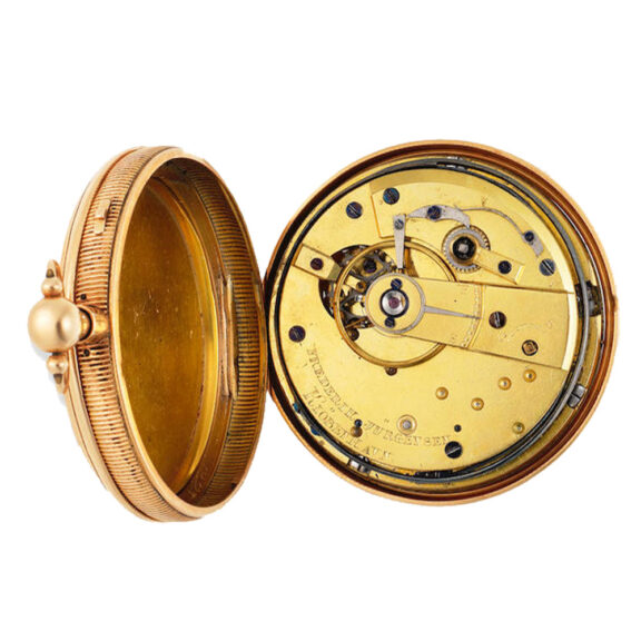 Danish gold quarter repeating cylinder pocket watch Circa 1830 Danish gold quarter repeating cylinder pocket watch Circa 1830