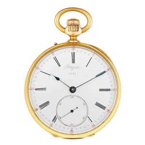Swiss 18 carat gold keyless watch, retailed by Breguet Circa 1900