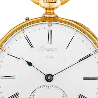 Swiss 18 carat gold keyless watch, retailed by Breguet Circa 1900