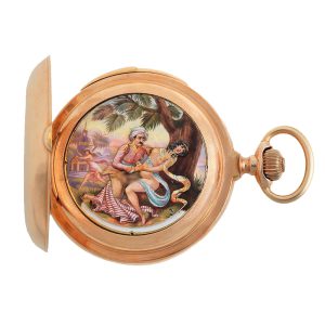 Swiss repeater with concealed erotic automaton Circa 1890