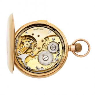 English 9K gold quarter repeating lever watch Circa 1913