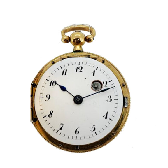 Exquisite French gold and enamel cylinder watch Circa 1830 Exquisite French gold and enamel cylinder watch Circa 1830