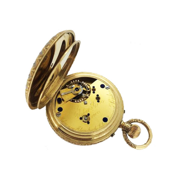 Fine English gold watch made for the Indian market Circa 1893 Fine English gold watch made for the Indian market Circa 1893