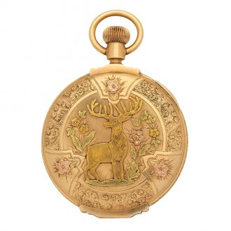 American 14 carat gold keyless wind pocket watch Circa 1917