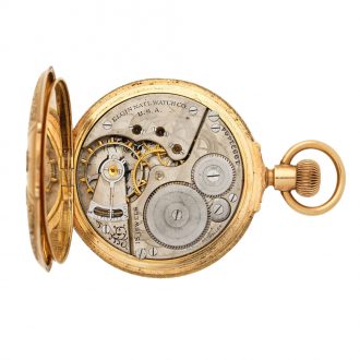 American 14 carat gold keyless wind pocket watch Circa 1917