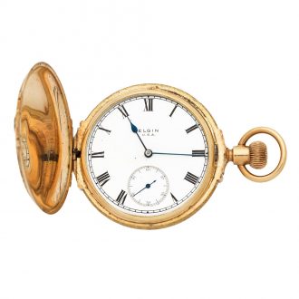American 14 carat gold keyless wind pocket watch Circa 1917