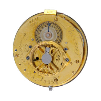 A French verge in a pearl set gold and enamel case Circa 1810
