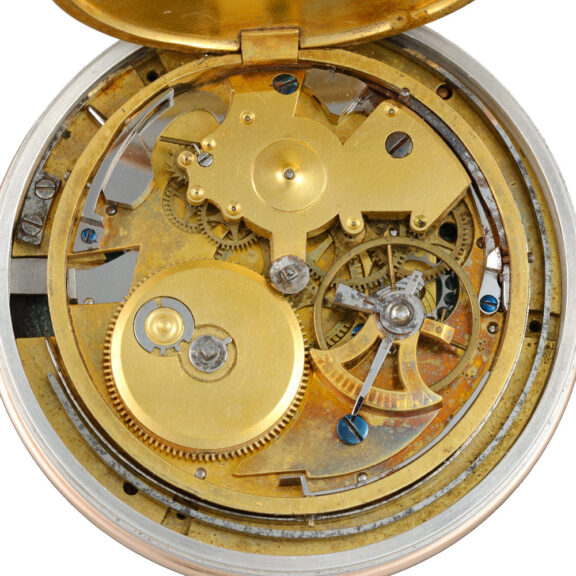 Quarter repeating cylinder by Leroy in gold and silver Circa 1780 Quarter repeating cylinder by Leroy in gold and silver Circa 1780