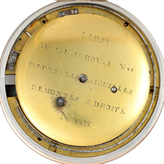 Quarter repeating cylinder by Leroy in gold and silver Circa 1780 Quarter repeating cylinder by Leroy in gold and silver Circa 1780