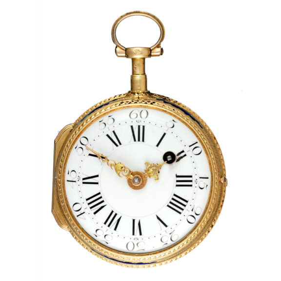 A French verge watch in a gold and enamel case Circa 1780 A French verge watch in a gold and enamel case Circa 1780