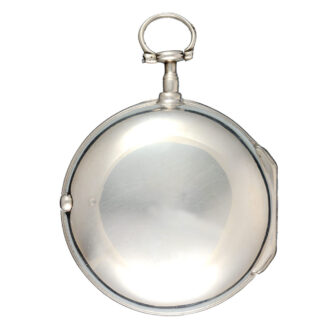 A Irish verge pocket watch in silver smooth pair cases Circa 1784