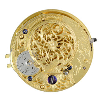 A Irish verge pocket watch in silver smooth pair cases Circa 1784