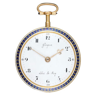 A French cylinder watch and fine gold and enamel case Circa 1785
