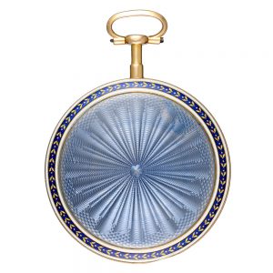A French cylinder watch and fine gold and enamel case Circa 1785